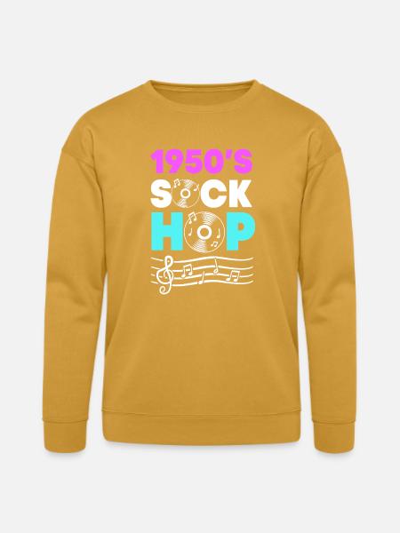 Retro Sock Hop Dancer - Bella + Canvas Unisex Sweatshirt - heather mustard