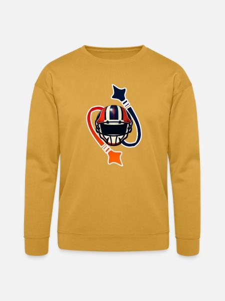 Patriotic Helmet Emblem - Bella + Canvas Unisex Sweatshirt - heather mustard