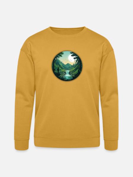 Moonlit Forest Valley - Bella + Canvas Unisex Sweatshirt - heather mustard