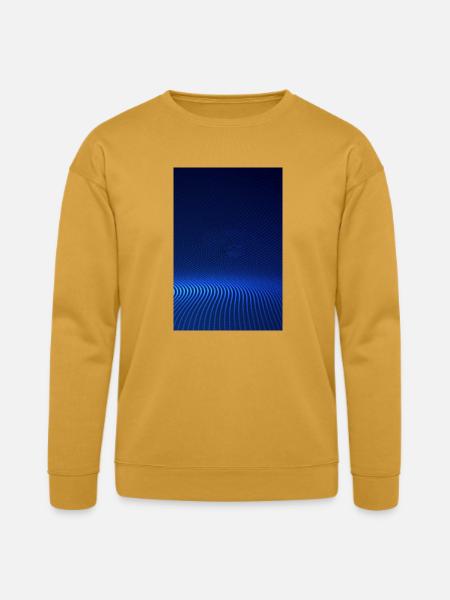 Blue Halftone Wave - Bella + Canvas Unisex Sweatshirt - heather mustard