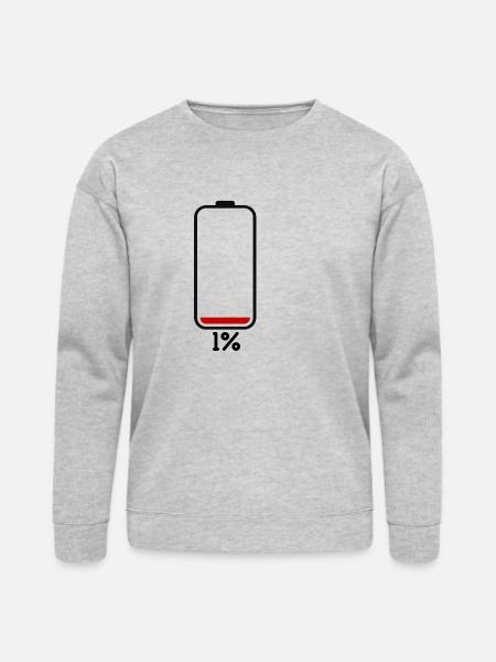 1 Low Battery 1 - Bella + Canvas Unisex Sweatshirt - heather gray