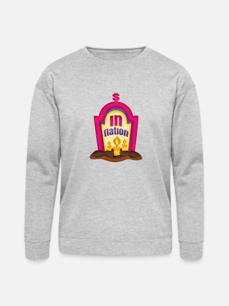 Halloween Inflation Grave - Bella + Canvas Unisex Sweatshirt - heather gray