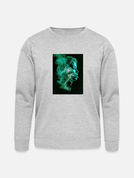 Smoking girl - Bella + Canvas Unisex Sweatshirt - heather gray