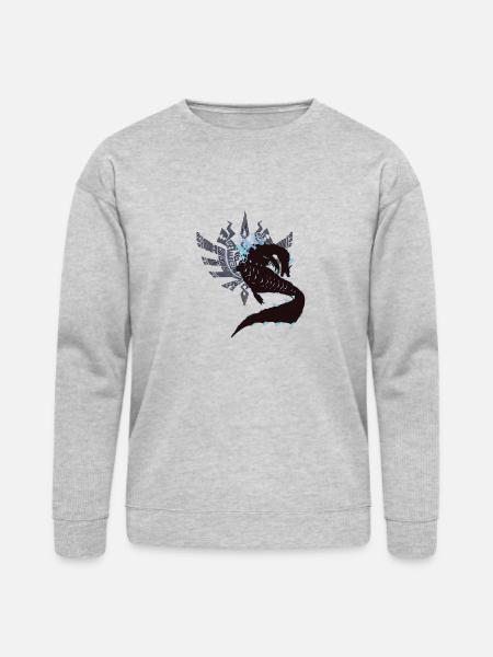 Abyssal Lagiacrus - Sunset Shores - Bella + Canvas Unisex Sweatshirt - heather gray