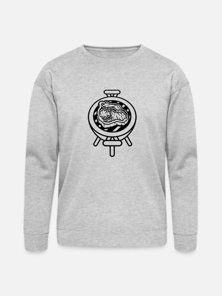 delicious steak BBQ charcoal - Bella + Canvas Unisex Sweatshirt - heather gray