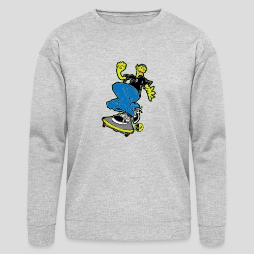 Badass Monster Skater Long Sleeve Shirts - Bella + Canvas Unisex Sweatshirt