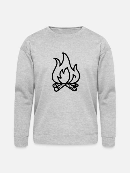 bonfire - Bella + Canvas Unisex Sweatshirt - heather gray