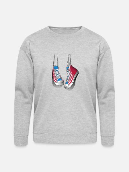 Hanging sneakers - Bella + Canvas Unisex Sweatshirt - heather gray