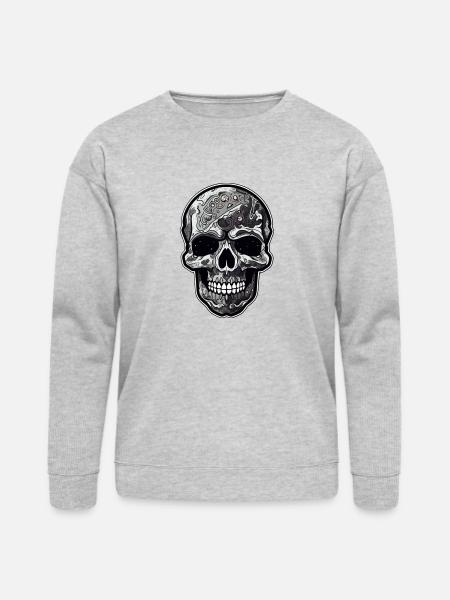 Skull art - Bella + Canvas Unisex Sweatshirt - heather gray