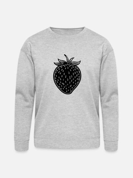 Strawberry Fruit Berries - Bella + Canvas Unisex Sweatshirt - heather gray