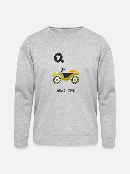 Q Is Quad Bike - Bella + Canvas Unisex Sweatshirt - heather gray