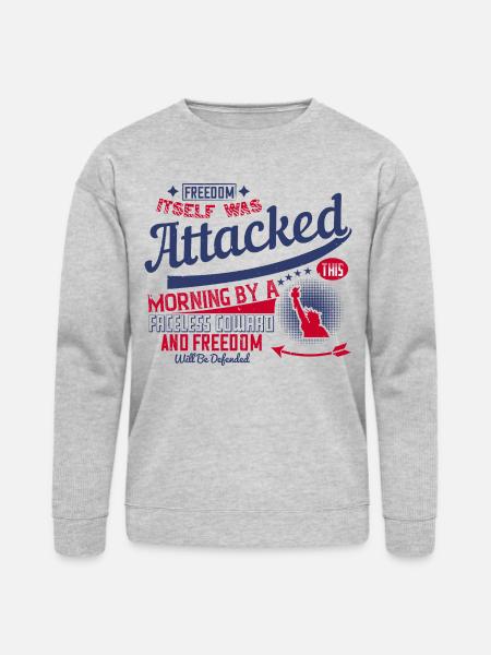 Freedom Morning Attacked Graphic - Bella + Canvas Unisex Sweatshirt - heather gray