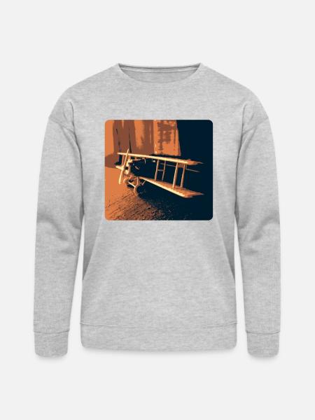 USAF Fighter Biplane - Bella + Canvas Unisex Sweatshirt - heather gray