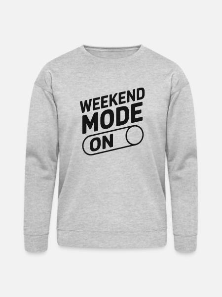 Weekend Mode On - Bella + Canvas Unisex Sweatshirt - heather gray