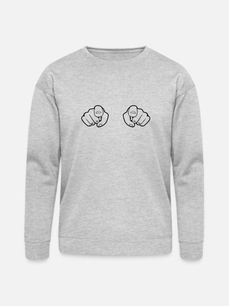 2 hands fingers - Bella + Canvas Unisex Sweatshirt - heather gray