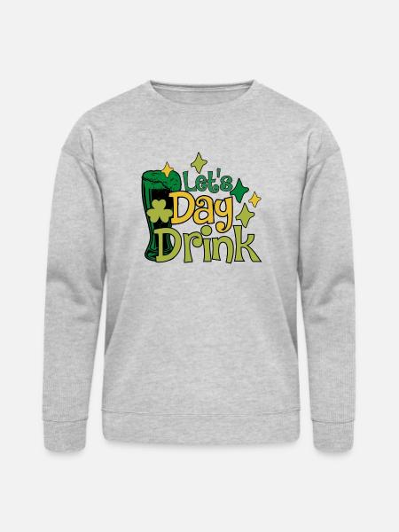 Lets Day Drink green - Bella + Canvas Unisex Sweatshirt - heather gray