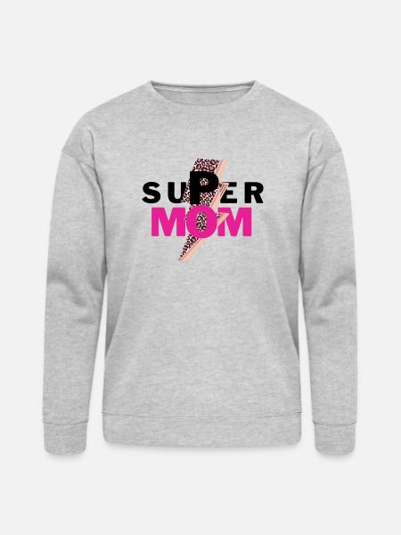 Super Mom - Bella + Canvas Unisex Sweatshirt - heather gray