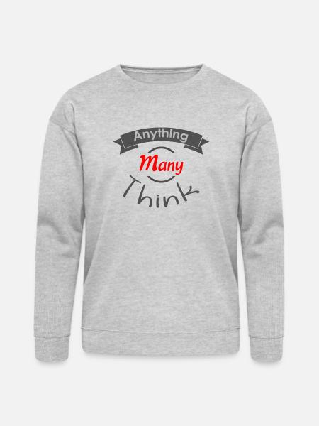Anything Many Think - Bella + Canvas Unisex Sweatshirt - heather gray