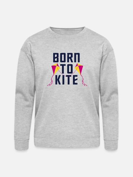 Born To Kite - Bella + Canvas Unisex Sweatshirt - heather gray