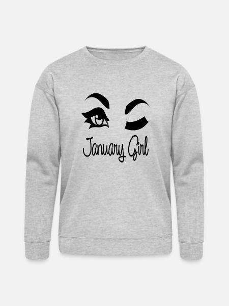 January Girl - Bella + Canvas Unisex Sweatshirt - heather gray