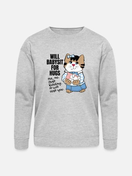 Cute Babysitter Humor - Bella + Canvas Unisex Sweatshirt - heather gray