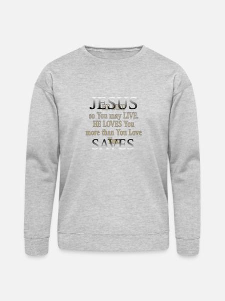 Jesus saves - Bella + Canvas Unisex Sweatshirt - heather gray