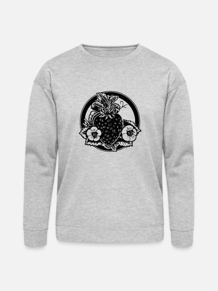 Strawberry Fruit Berries - Bella + Canvas Unisex Sweatshirt - heather gray