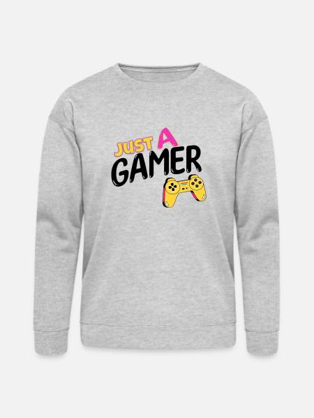 Just A Gamer - Bella + Canvas Unisex Sweatshirt - heather gray