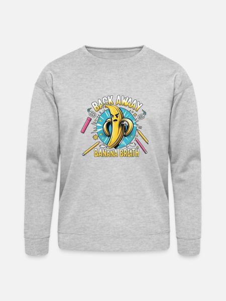 Back Away Banana Breath - Bella + Canvas Unisex Sweatshirt - heather gray
