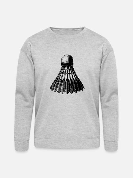 Badminton Ball Tattoo Style - Bella + Canvas Unisex Sweatshirt - heather gray