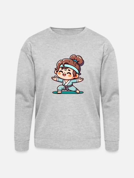 Happy Little Yogi - Bella + Canvas Unisex Sweatshirt - heather gray