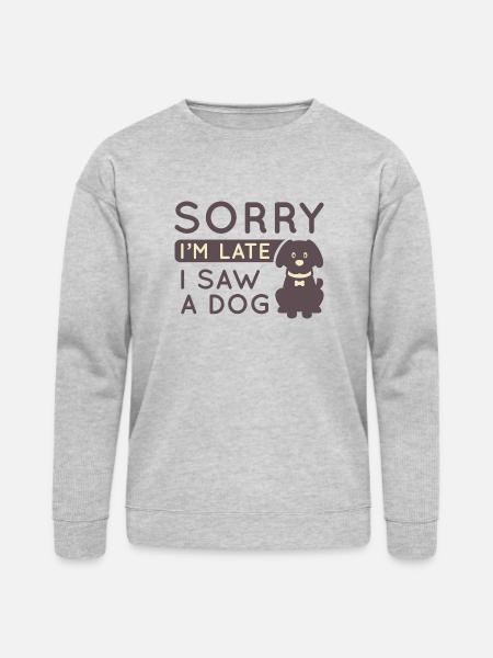 I Saw A Dog - Bella + Canvas Unisex Sweatshirt - heather gray