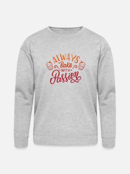 AWAYS BAKE WITH PASSION - Bella + Canvas Unisex Sweatshirt - heather gray
