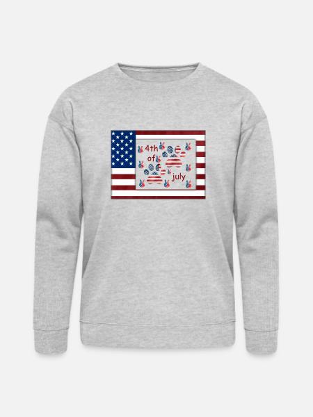 4th of july - Bella + Canvas Unisex Sweatshirt - heather gray