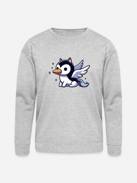 Pegasus Penguin - Bella + Canvas Unisex Sweatshirt - heather gray
