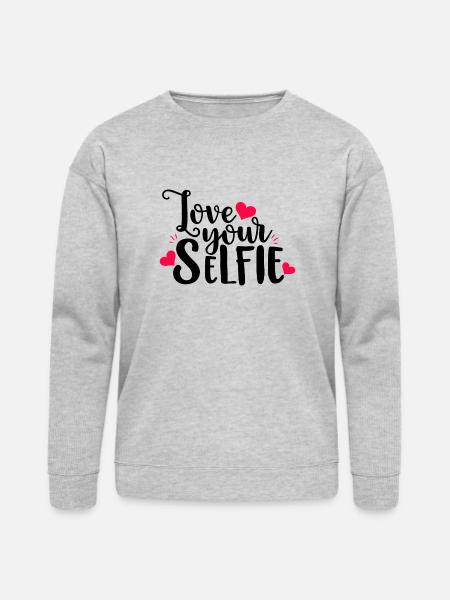 Love Your Selfie - Bella + Canvas Unisex Sweatshirt - heather gray
