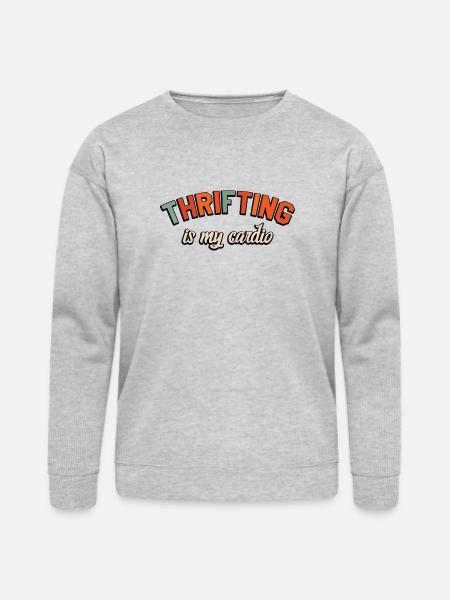 Thrifting Is My Cardio - Bella + Canvas Unisex Sweatshirt - heather gray