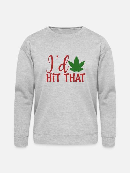 I d Hit That - Bella + Canvas Unisex Sweatshirt - heather gray