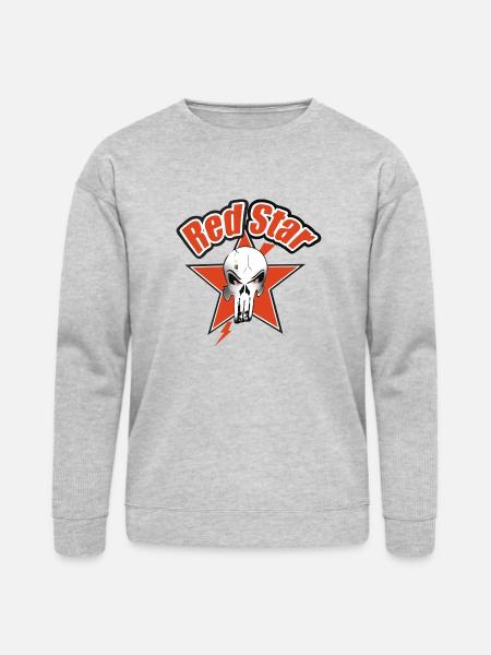 Red Star - Bella + Canvas Unisex Sweatshirt - heather gray