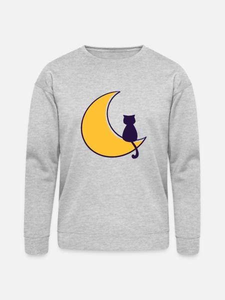 Lunar Cat - Bella + Canvas Unisex Sweatshirt - heather gray