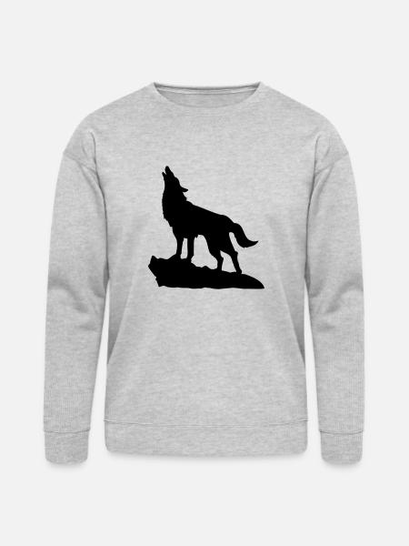 Wolf Howling - Bella + Canvas Unisex Sweatshirt - heather gray