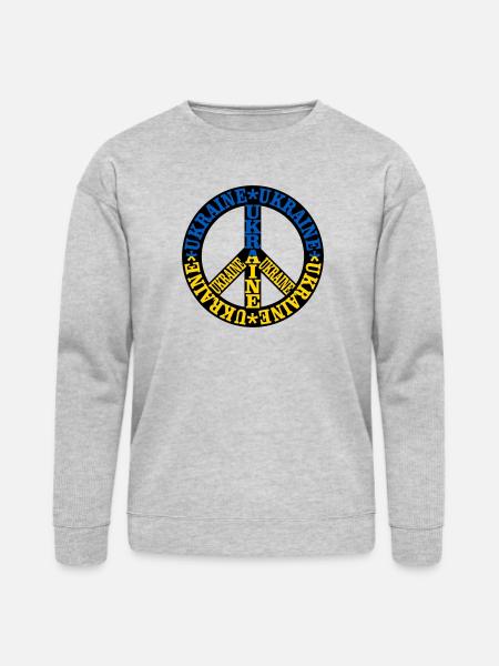 Ukraine Peace - Bella + Canvas Unisex Sweatshirt - heather gray