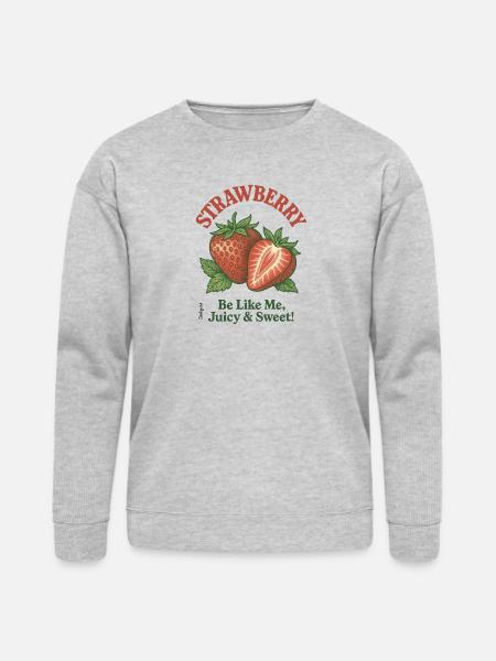 Sweet Like Strawberry - Bella + Canvas Unisex Sweatshirt - heather gray