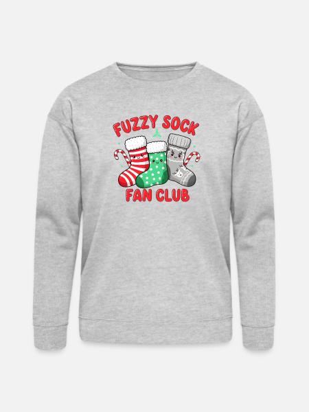 Fuzzy Sock Fan Club - Bella + Canvas Unisex Sweatshirt - heather gray