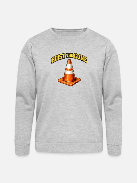 Hoist The Cone Funny Baseball Meme - Bella + Canvas Unisex Sweatshirt - heather gray