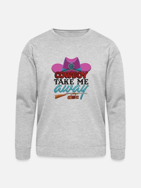 Cowboy Take Me Away - Bella + Canvas Unisex Sweatshirt - heather gray