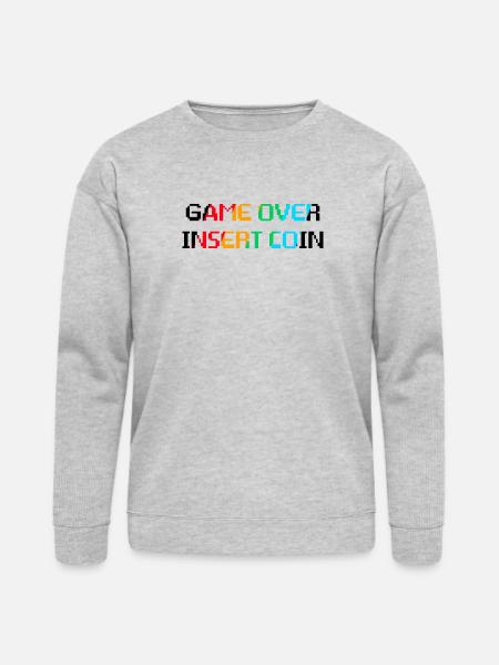 Game Over Insert Coin - Bella + Canvas Unisex Sweatshirt - heather gray