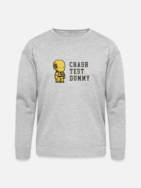Crash Test Dummy Baby Yellow Safety Testman - Bella + Canvas Unisex Sweatshirt - heather gray