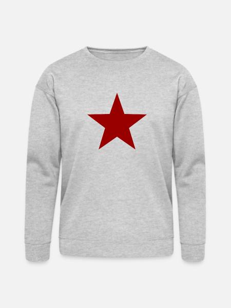 RED STAR 001 - Bella + Canvas Unisex Sweatshirt - heather gray