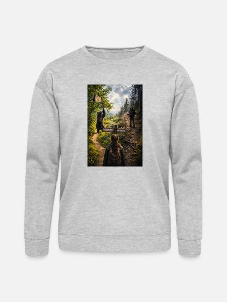 Choose the bear - Bella + Canvas Unisex Sweatshirt - heather gray